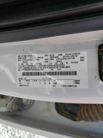 1FT8W3BTXKEC86682 - 2019 FORD F350 SUPER DUTY WHITE photo 13