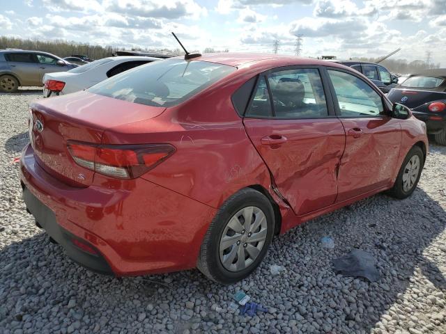 3KPA24AD4LE261294 - 2020 KIA RIO LX RED photo 3