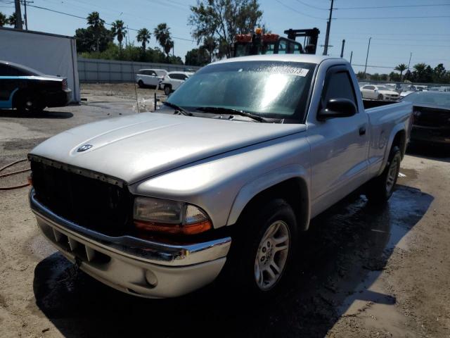 1D7FL16X03S319036 - 2003 DODGE DAKOTA SXT SILVER photo 1