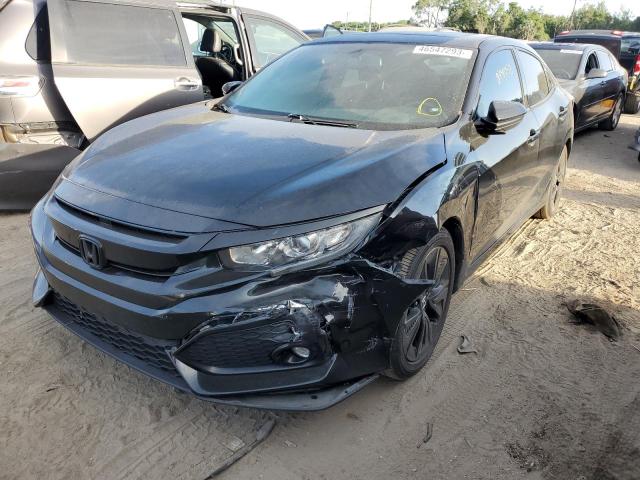 SHHFK7H75JU234621 - 2018 HONDA CIVIC EXL შავი ფოტო 1