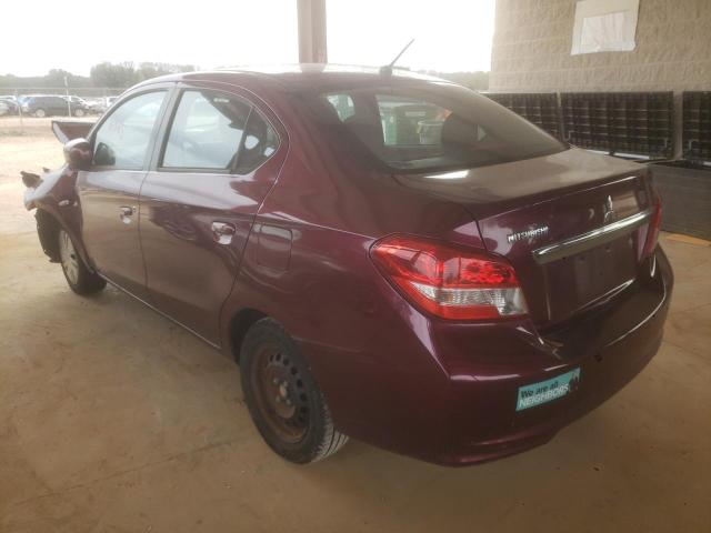 ML32F3FJ3HH002270 - 2017 MITSUBISHI MIRAGE G4 ES BURGUNDY photo 3