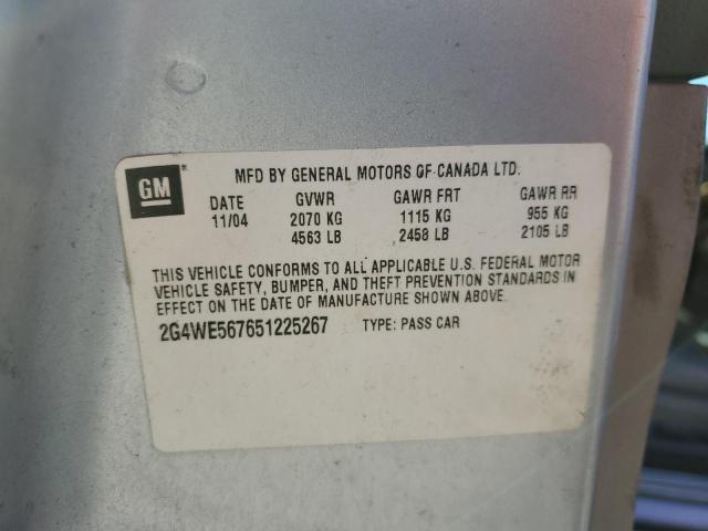 2G4WE567651225267 - 2005 BUICK LACROSSE CXS GRAY photo 12