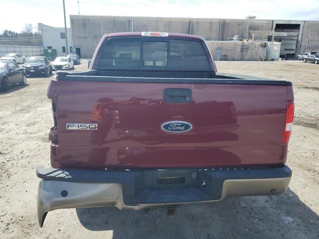 1FTPW145X4KD51954 - 2004 FORD F150 SUPERCREW BURGUNDY photo 6