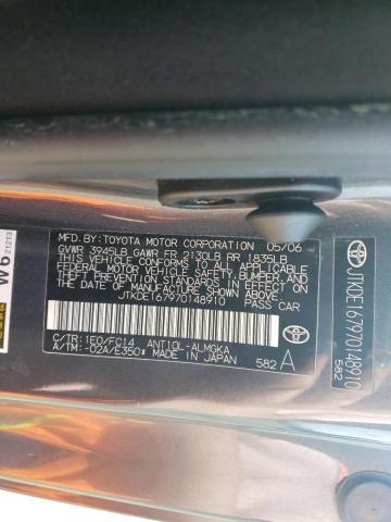 JTKDE167970148910 - 2007 TOYOTA SCION TC Boz foto 12