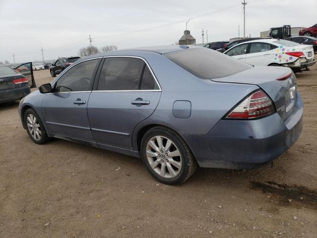 1HGCM66567A096200 - 2007 HONDA ACCORD EX BLUE photo 2