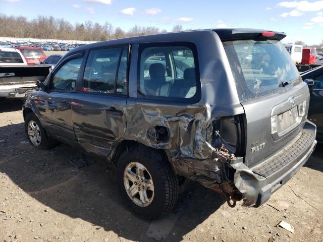 5FNYF18117B016143 - 2007 HONDA PILOT LX GRAY photo 2