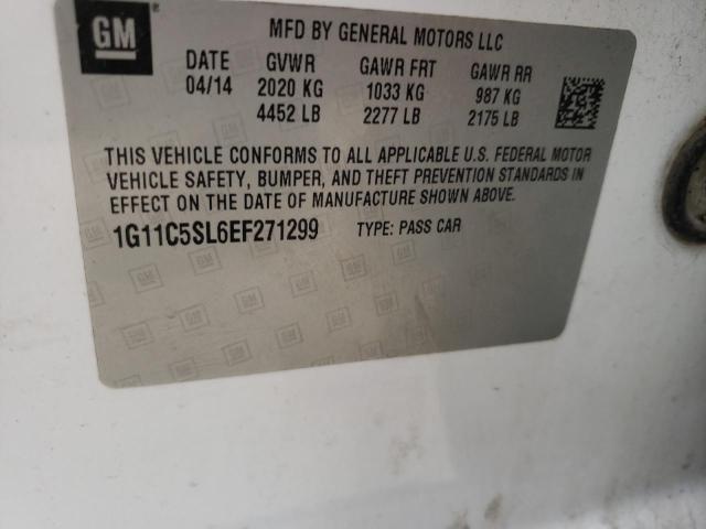 1G11C5SL6EF271299 - 2014 CHEVROLET MALIBU 1LT 白色 照片 12