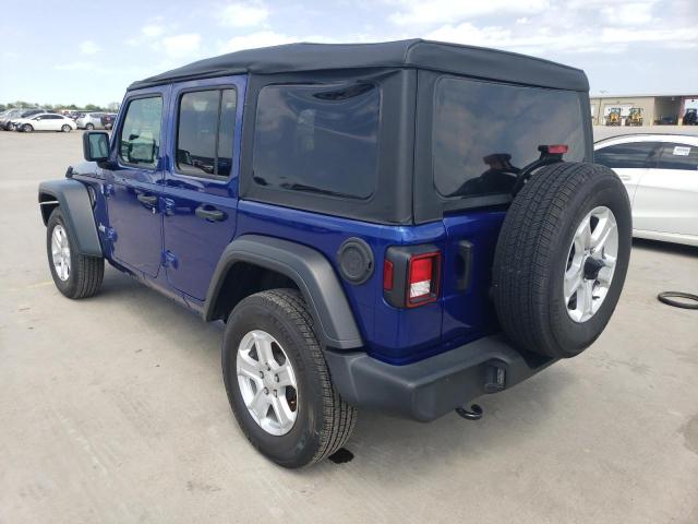 1C4HJXDGXLW283010 - 2020 JEEP WRANGLER U SPORT ლურჯი ფოტო 2