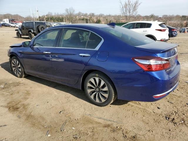 JHMCR6F54HC020317 - 2017 HONDA ACCORD HYBRID EXL BLUE photo 2