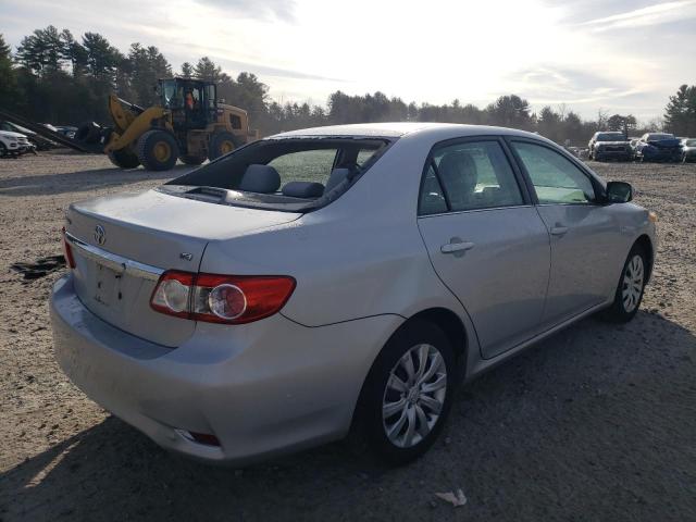 2T1BU4EE8DC083228 - 2013 TOYOTA COROLLA BASE SILVER photo 3