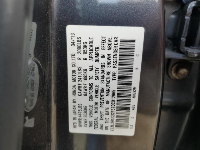 JH4CU2F67DC012965 - 2013 ACURA TSX TECH CHARCOAL photo 12