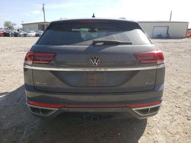 1V2FE2CA4NC219589 - 2022 VOLKSWAGEN ATLAS CROS SEL PREMIUM R-LINE GRAY photo 6