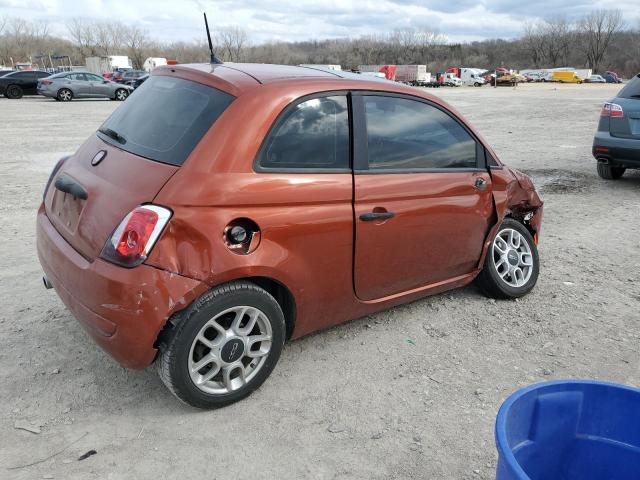 3C3CFFAR8CT208733 - 2012 FIAT 500 POP ORANGE photo 3