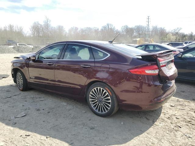 3FA6P0SU5HR268565 - 2017 FORD FUSION TITANIUM PHEV BURGUNDY photo 2