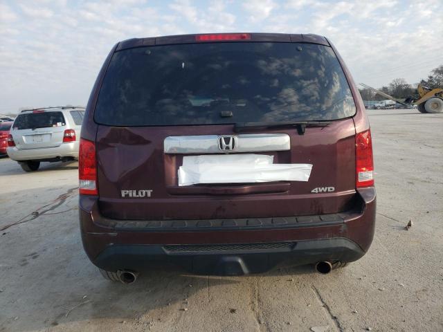 5FNYF4H59CB052287 - 2012 HONDA PILOT EXL MAROON photo 6