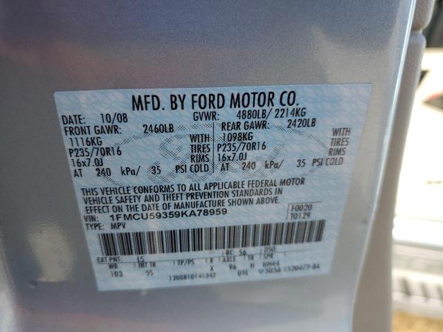 1FMCU59359KA78959 - 2009 FORD ESCAPE HYBRID BLUE photo 13