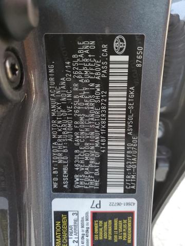 4T4BF1FK8ER387212 - 2014 TOYOTA CAMRY L GRAY photo 12