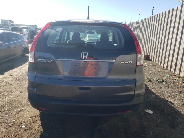 2HKRM4H39CH628535 - 2012 HONDA CR-V LX GRAY photo 6