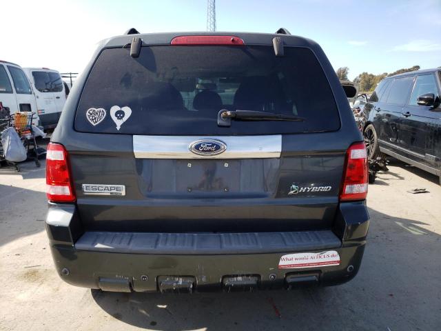 1FMCU59349KB79636 - 2009 FORD ESCAPE HYBRID GRAY photo 6