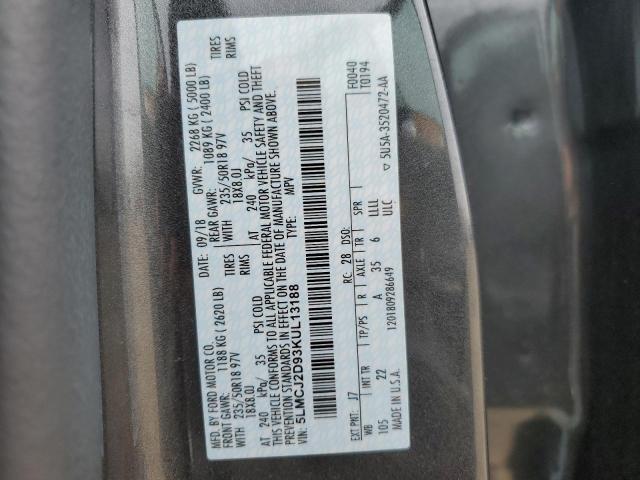 5LMCJ2D93KUL13188 - 2019 LINCOLN MKC SELECT Գրաֆիտ լուսանկար 12