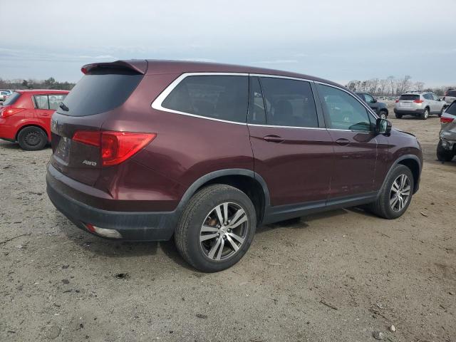 5FNYF6H57HB085565 - 2017 HONDA PILOT EXL BURGUNDY photo 3