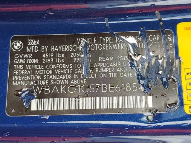 WBAKG1C57BE618548 - 2011 BMW 335 IS BLUE photo 12