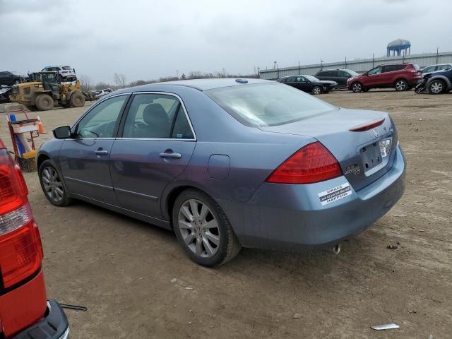 1HGCM66817A031894 - 2007 HONDA ACCORD EX BLUE photo 2