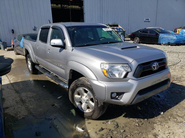 3TMMU4FNXEM067306 - 2014 TOYOTA TACOMA DOUBLE CAB LONG BED SILVER photo 4