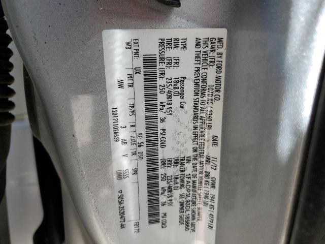 1FADP3L93DL185860 - 2013 FORD FOCUS ST SILVER photo 12