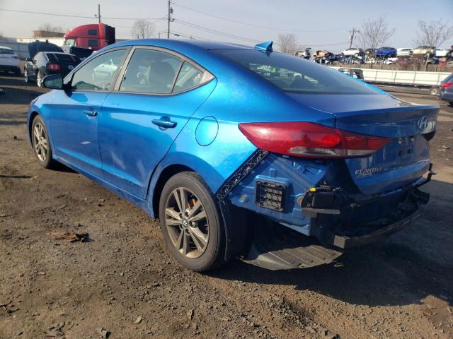 5NPD84LF7JH385658 - 2018 HYUNDAI ELANTRA SEL BLUE photo 2