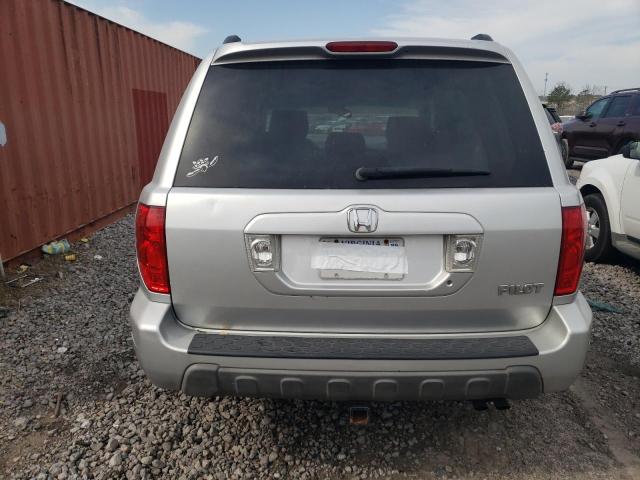 5FNYF18525B023876 - 2005 HONDA PILOT EXL SILVER photo 6