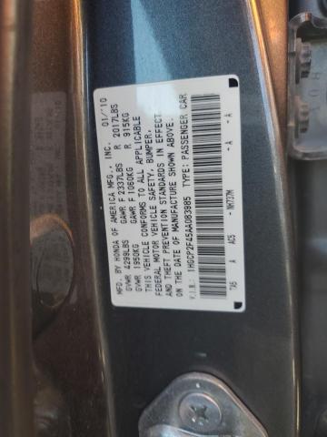 1HGCP2F45AA083985 - 2010 HONDA ACCORD LXP GRAY photo 12