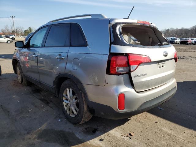 5XYKT4A77FG593569 - 2015 KIA SORENTO LX SILVER photo 2