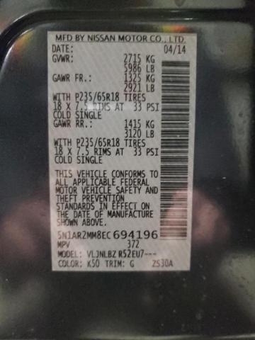 5N1AR2MM8EC694196 - 2014 NISSAN PATHFINDER S Grafit foto 13