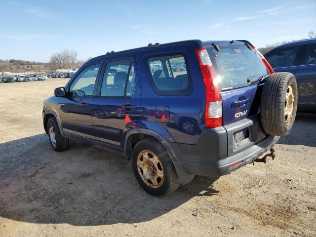 JHLRD78535C050596 - 2005 HONDA CR-V LX BLUE photo 2