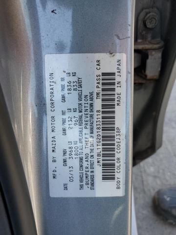 JM1BL1TG2D1833118 - 2013 MAZDA 3 I SILVER photo 12