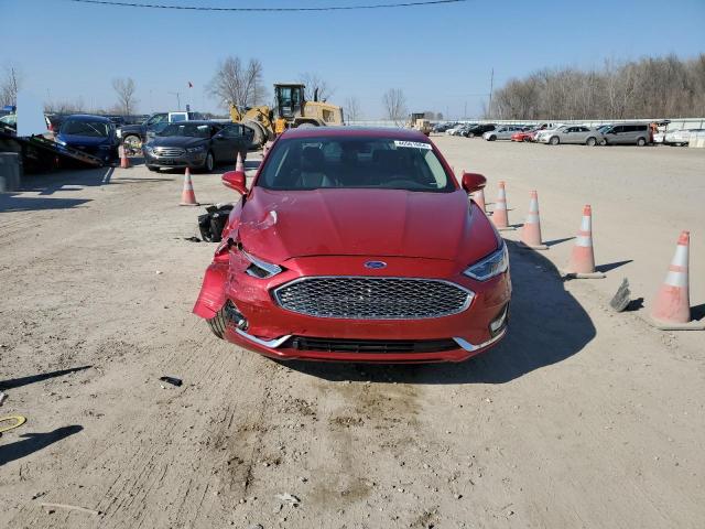 3FA6P0SU1LR157813 - 2020 FORD FUSION TITANIUM BURGUNDY photo 5