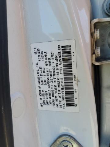 1HGCP3F84BA030141 - 2011 HONDA ACCORD EXL WHITE photo 12