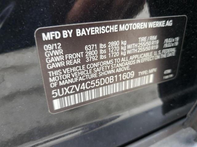 5UXZV4C55D0B11609 - 2013 BMW X5 XDRIVE35I BLACK photo 13