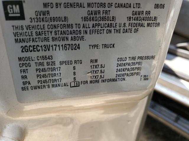 2GCEC13V171167024 - 2007 CHEVROLET SILVERADO C1500 CLASSIC CREW CAB SILVER photo 12