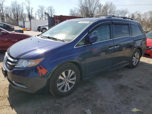 5FNRL5H62FB076589 - 2015 HONDA ODYSSEY EXL BLUE photo 1