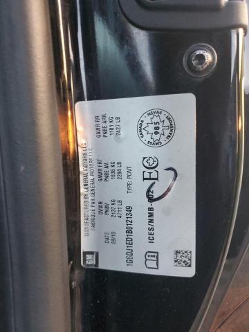 1G6DJ1ED1B0121349 - 2011 CADILLAC CTS PERFORMANCE COLLECTION Черный фото 12