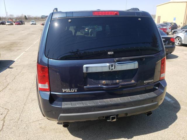 5FNYF4H88AB017599 - 2010 HONDA PILOT TOURING BLUE photo 6