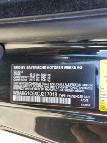 WBAKG1C5XCJ217018 - 2012 BMW 335 I SULEV BLACK photo 13