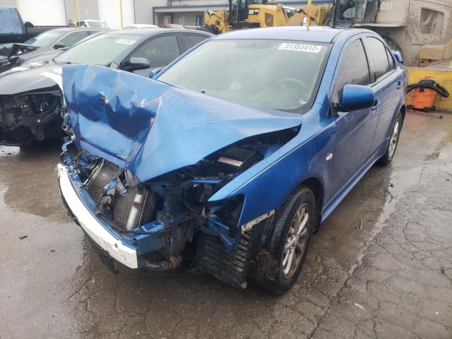 JA32U2FU3AU009612 - 2010 MITSUBISHI LANCER ES/ES SPORT BLUE photo 2