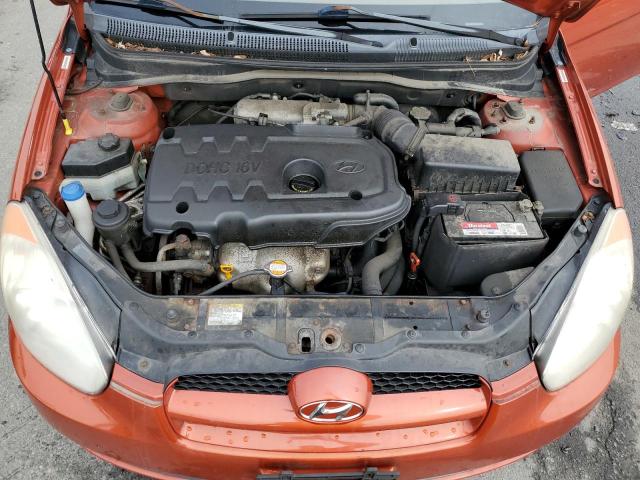 KMHCM36C18U078999 - 2008 HYUNDAI ACCENT GS RED photo 11