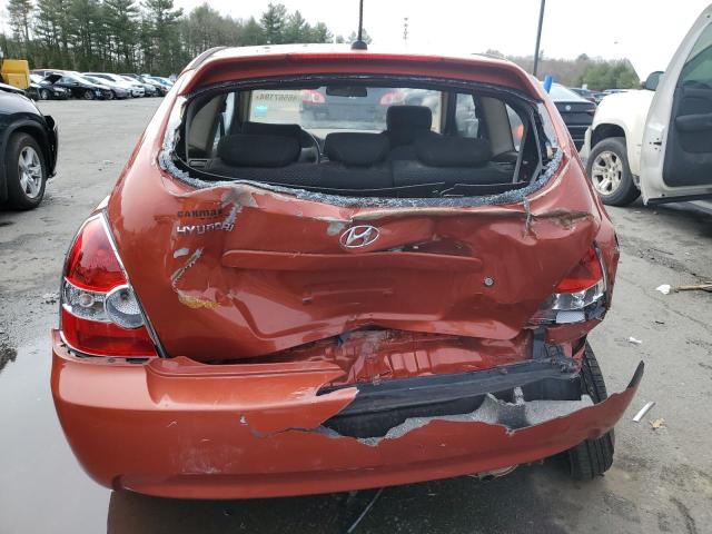 KMHCM36C18U078999 - 2008 HYUNDAI ACCENT GS RED photo 6