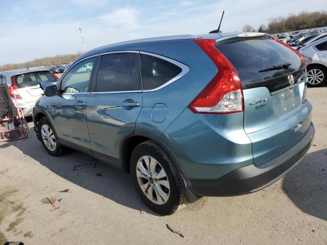 5J6RM4H70DL011860 - 2013 HONDA CR-V EXL TURQUOISE photo 2