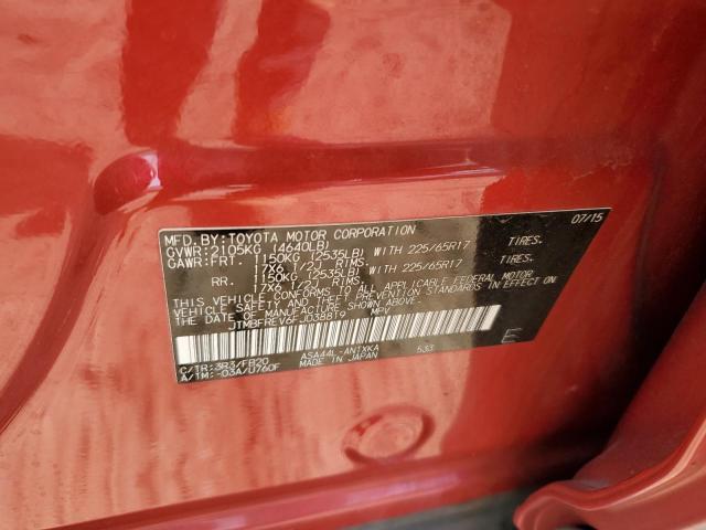 JTMBFREV6FJ038819 - 2015 TOYOTA RAV4 LE RED photo 13