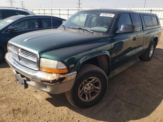 1B7GG42X52S600208 - 2002 DODGE DAKOTA SLT GREEN photo 1